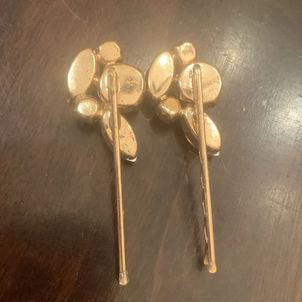 2 Rhinestone Bobby Pins hair clips